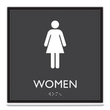 Headline Sign ADA Sign, Women, Plastic, 8 x 8, Clear/White (USS66912) Each