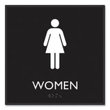 Headline Sign ADA Sign, Women, Plastic, 8 x 8, Clear/White (USS66912) Each