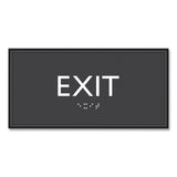 Headline Sign ADA Sign, Exit, Plastic, 4 x 4, Clear/White (USS69922) Each