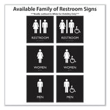 Headline Sign ADA Sign, Men, Plastic, 8 x 8, Clear/White (USS66914) Each