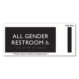 Headline Sign ADA Sign, All Gender Restroom Accessible, Plastic, 4 x 4, Clear/White (USS69921) Each