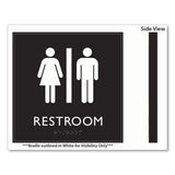 Headline Sign ADA Sign, Unisex Restroom, Plastic, 8 x 8, Clear/White (USS66910) Each