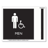 Headline Sign ADA Sign, Men Accessible, Plastic, 8 x 8, Clear/White (USS66915) Each