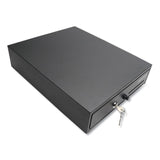 Honeywell Space-Saving Steel Cash Drawer, 4 Bill, 5 Coin Slots, Key Lock, 17 x 13 x 4, Black (HWL6313) Each