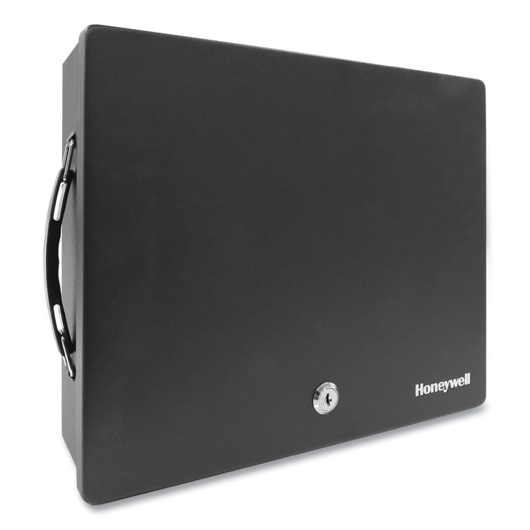 Honeywell Large Cash Management Box, Key Lock, 11 x 14.3 x 4.3, Steel, Black (HWL6209) Each