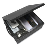 Honeywell Large Cash Management Box, Key Lock, 11 x 14.3 x 4.3, Steel, Black (HWL6209) Each