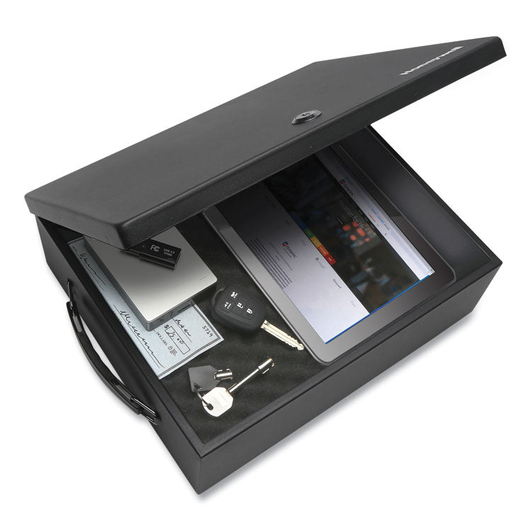 Honeywell Large Cash Management Box, Key Lock, 11 x 14.3 x 4.3, Steel, Black (HWL6209) Each