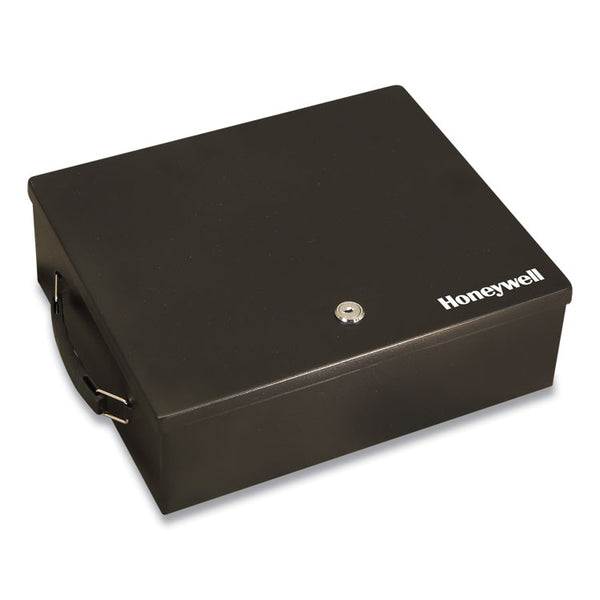 Honeywell Large Cash Management Box, Key Lock, 11 x 14.3 x 4.3, Steel, Black (HWL6209) Each
