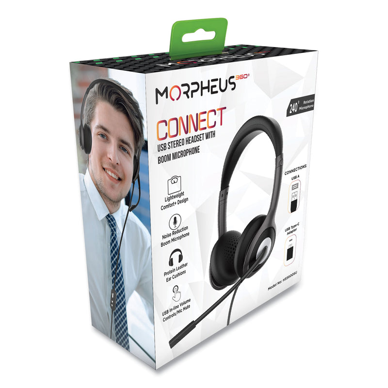 Morpheus 360 HS5600SU Connect USB Stereo Headset with Boom Microphone (MHSHS5600SU) Each