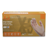 X3® by AMMEX® Industrial Vinyl Gloves, Powder-Free, Medium, 3 mil Thick, 9.5" Long, Clear, 100/Box, 10 Boxes/Carton (AXCGPX344100CT) Case of 1000