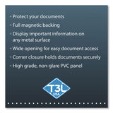 Tarifold Easy Load Magnetic Pocket with Corner Closure, 14 x 11, Clear Frame, 5/Pack (TFIP194694) Pack of 5