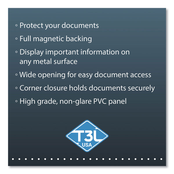 Tarifold Easy Load Magnetic Pocket with Corner Closure, 14 x 11, Clear Frame, 5/Pack (TFIP194694) Pack of 5