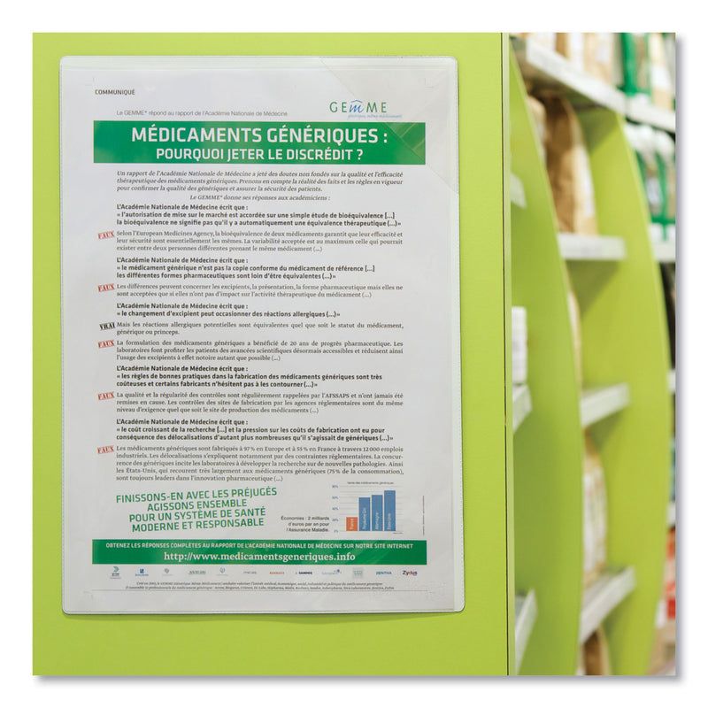 Tarifold Easy Load Magnetic Pocket with Corner Closure, 14 x 11, Clear Frame, 5/Pack (TFIP194694) Pack of 5