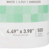 McKesson Premium Toilet Tissue White 2-Ply Standard Size Cored Roll 500 Sheets 4 X 4-1/2 Inch (1045391_RL) 1/RL
