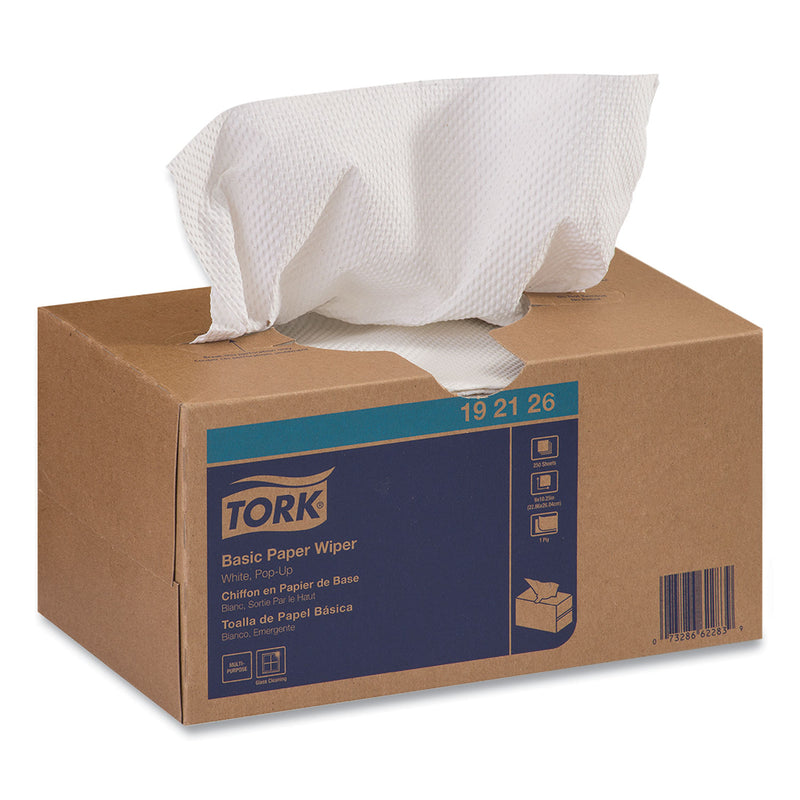 Tork Basic Paper Wiper, 1-Ply, 9 x 10.5, White, 250/Box, 24 Boxes/Carton (TRK192126) Case of 24