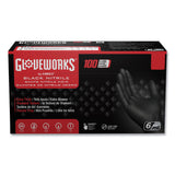 GloveWorks® by AMMEX® Heavy-Duty Industrial Nitrile Gloves, Powder-Free, XX-Large, 6 mil Thick, 9.5" Long, Black, 100/Box, 10 Boxes/Carton (AXCGWBN49100) Case of 1000