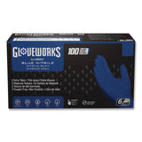 GloveWorks® by AMMEX® Heavy-Duty Industrial Nitrile Gloves, Powder-Free, XX-Large, 6 mil Thick, 9.5" Long, Royal Blue, 100/Box, 10 Boxes/Carton (AXCGWRBN49100) Case of 1000
