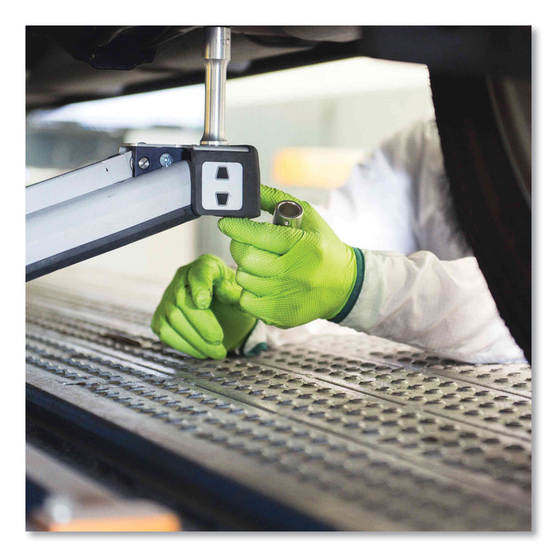 GloveWorks® by AMMEX® Heavy-Duty Industrial Nitrile Gloves, Powder-Free, 8 mil, X-Large, Green, 100 Gloves/Box, 10 Boxes/Carton (AXCGWGN48100) Case of 1000