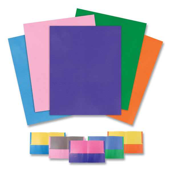 Roaring Spring Pocket Folder, 0.5" Capacity, 11 x 8.5, Assorted Colors, 50/Carton (ROA50205CS) Case of 50