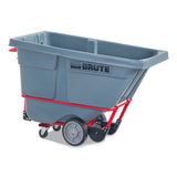 Rubbermaid® Commercial BRUTE DURATILT Frame Tilt Truck, Heavy Duty, 0.5 cu yd, 1,400 lb Capacity, Rotomolded Resin/Leakproof Polyethylene, Gray (RCP2192465) Each