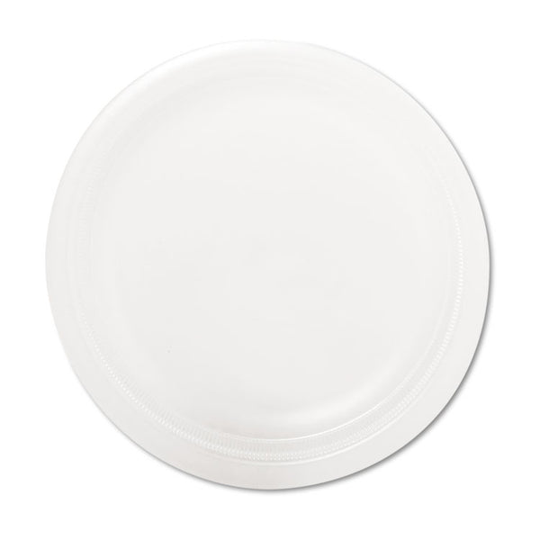 Dart® Quiet Classic Laminated Foam Dinnerware Plate, 9" dia, White, 125/Pack (DCC9PWQRPK)