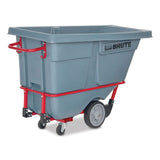 Rubbermaid® Commercial BRUTE DURATILT Frame Tilt Truck, Heavy Duty, 0.5 cu yd, 1,400 lb Capacity, Rotomolded Resin/Leakproof Polyethylene, Gray (RCP2192465) Each