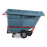 Rubbermaid® Commercial BRUTE DURATILT Frame Tilt Truck, Standard Duty, 0.5 cu yd, 850 lb Capacity, Rotomolded Resin/Leakproof Polyethylene, Gray (RCP2192466) Each