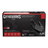 GloveWorks® by AMMEX® Industrial Nitrile Gloves, Powder-Free, XX-Large, 5 mil Thick, 9.5" Long, Black, 100/Box, 10 Boxes/Carton (AXCGPNB49100) Case of 1000
