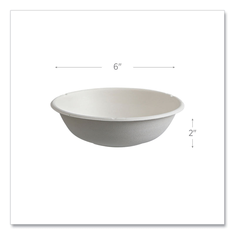 Eco-Products Vanguard Renewable and Compostable Sugarcane Bowls, 16 oz, White, 800/Carton (ECOEPBL16CNFA) Case of 800