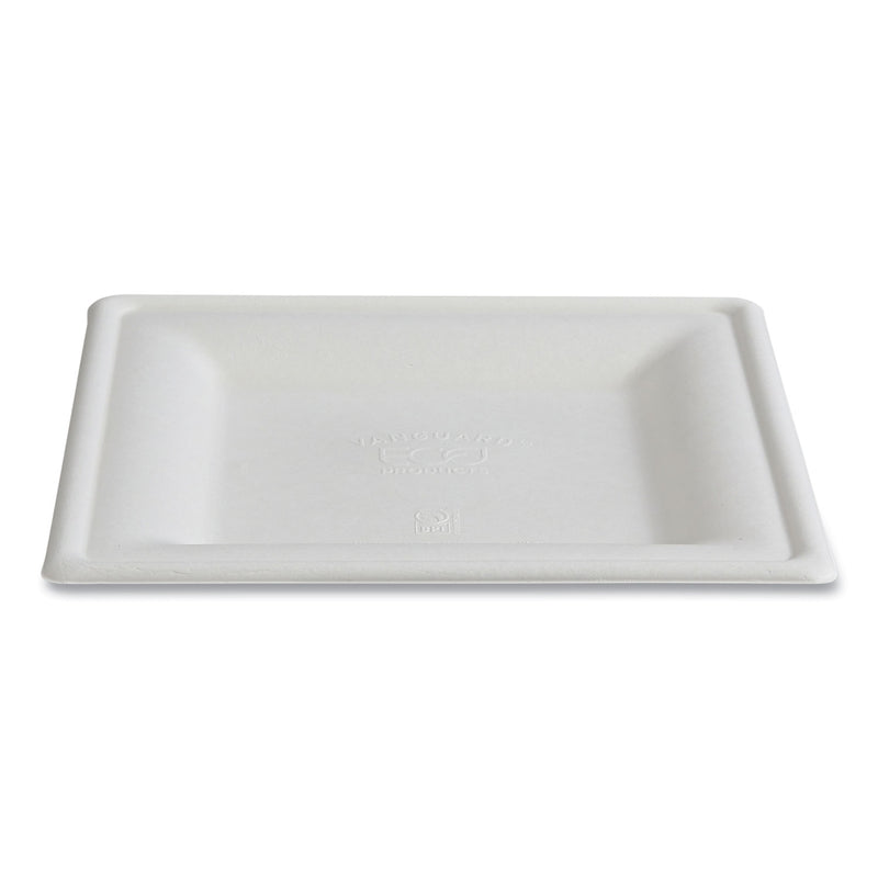 Eco-Products® Vanguard Renewable and Compostable Sugarcane Plates, 10 x 10, White, 250/Carton (ECOEPP023NFA) Case of 250