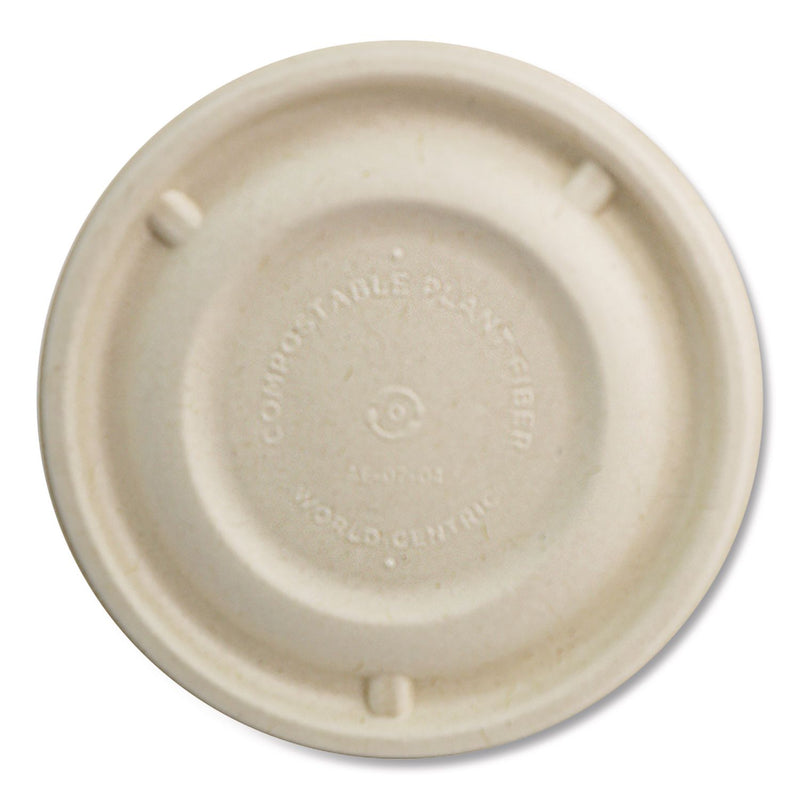 World Centric Fiber Lids for Bowls, 4.7" dia, Paper, 500/Carton (WORBBLSC12NLF) Case of 500