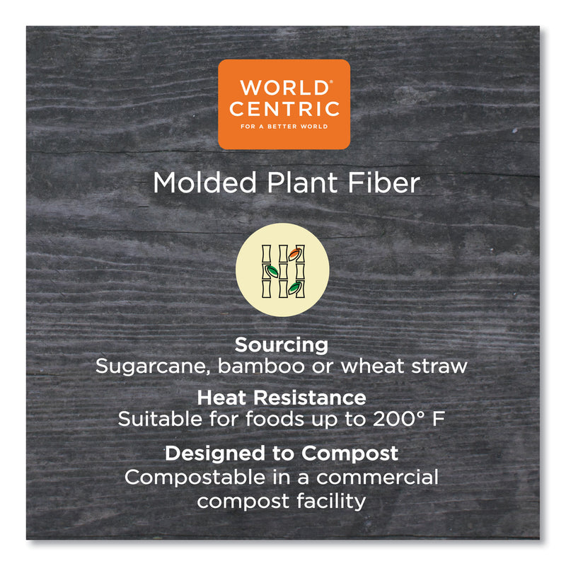 World Centric Fiber Bowls, 16 oz, 4.5" dia x 3.3"h, Natural, Paper, 500/Carton (WORBBSC16NLFP) Case of 500