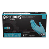 GloveWorks® by AMMEX® Industrial Nitrile Gloves, Powder-Free, Medium, 5 mil Thick, 9.5" Long, Blue, 100/Box, 10 Boxes/Carton (AXCINPF44100) Case of 1000