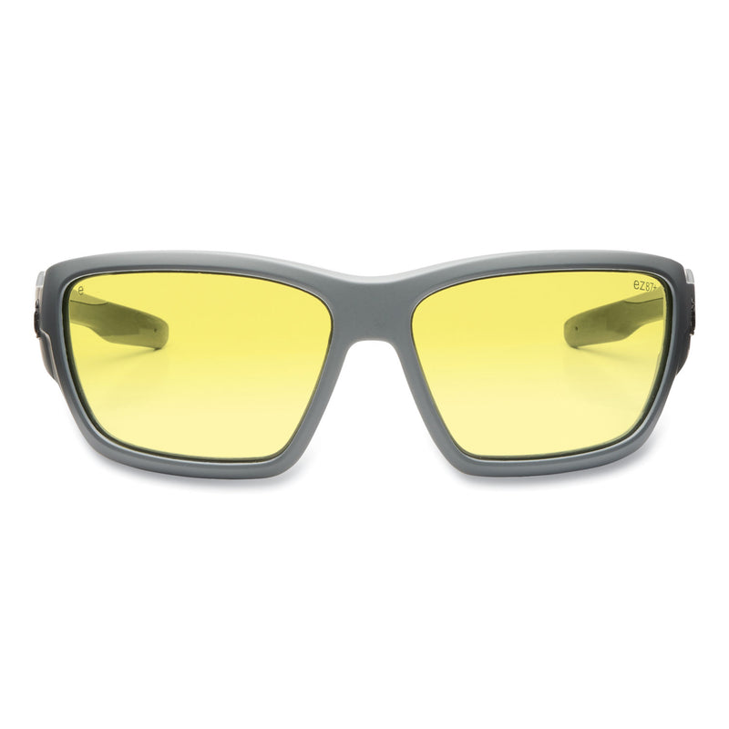 ergodyne® Skullerz BALDR Safety Glasses, Matte Gray Nylon Impact Frame, Yellow Polycarbonate Lens (EGO57150) Each