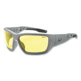 ergodyne® Skullerz BALDR Safety Glasses, Matte Gray Nylon Impact Frame, Yellow Polycarbonate Lens (EGO57150) Each