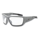 Skullerz BALDR Safety Glasses, Matte Gray Nylon Impact Frame, Clear Polycarbonate Lens (EGO57100) Each