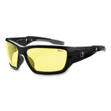 Skullerz BALDR Safety Glasses, Black Nylon Impact Frame, Yellow Polycarbonate Lens (EGO57050) Each