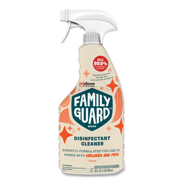 FamilyGuard Disinfectant, Citrus Scent, 32 oz Trigger Bottle, 8/Carton (SJN327159) Case of 8