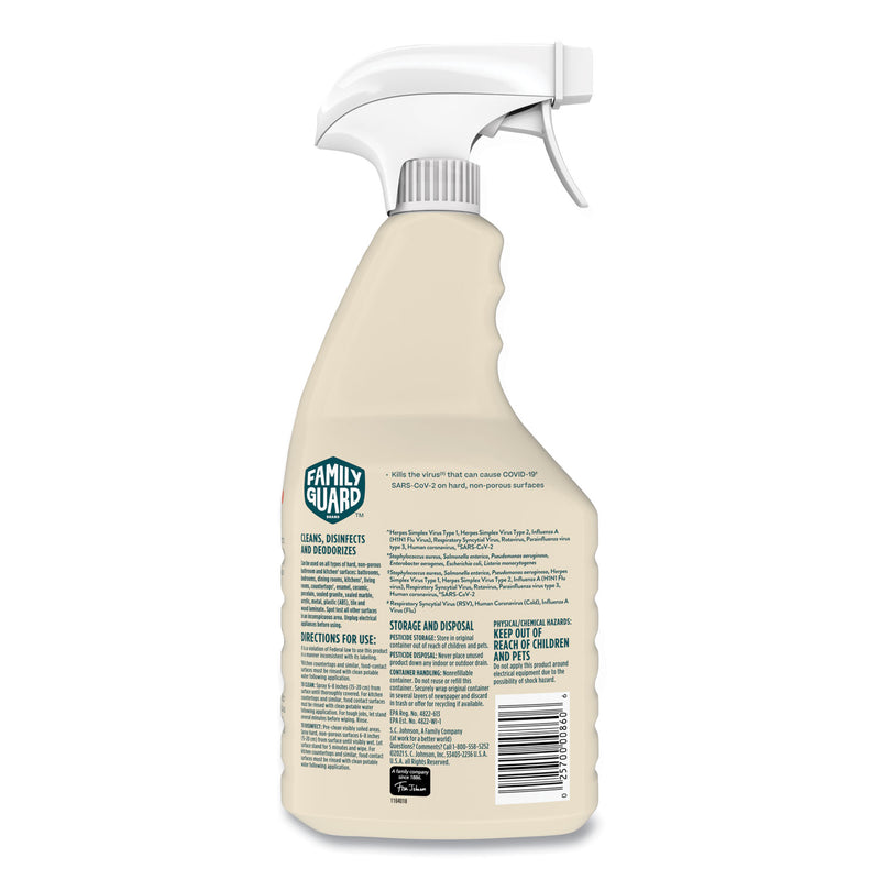 FamilyGuard Disinfectant, Citrus Scent, 32 oz Trigger Bottle, 8/Carton (SJN327159) Case of 8