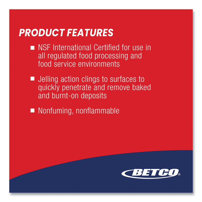 Betco Oven Jell Cleaner, Lemon Scent, 32 oz Bottle, 12/Carton (BET1391200CT) Case of 12