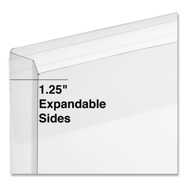 Universal Top Opening Poly Envelopes, 1.25" Expansion, Letter Size, Clear, 10/Pack (UNV50790) Pack of 10