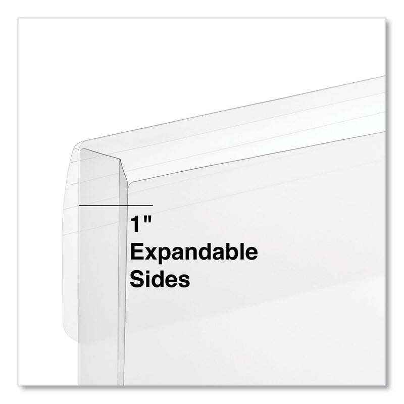 Universal Side Opening Poly Envelopes, 1" Expansion, Letter Size, Clear, 10/Pack (UNV50770) Pack of 10