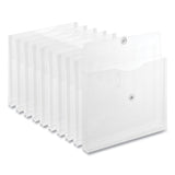 Universal Side Opening Poly Envelopes, 1" Expansion, Letter Size, Clear, 10/Pack (UNV50770) Pack of 10