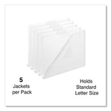 Universal Project Poly Jackets, Letter Size, Clear, 5/Pack (UNV50760) Pack of 5