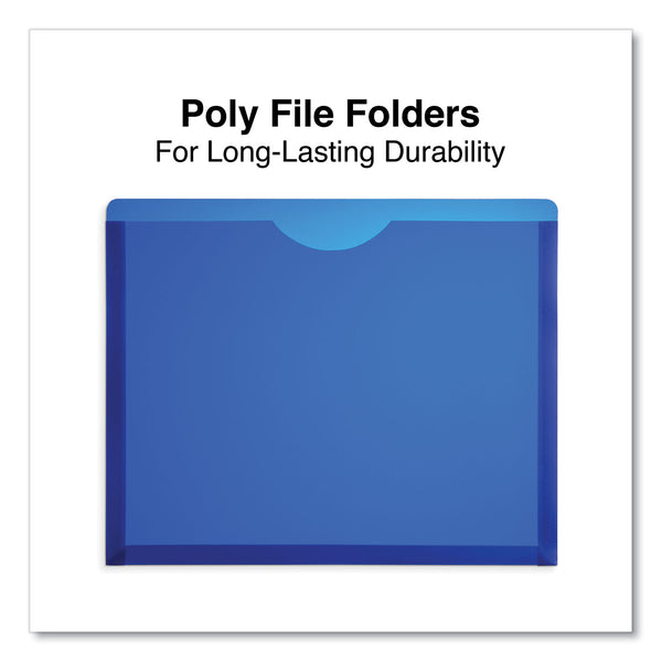 Universal Expanding Poly File Jackets, 1 Section, Straight Tab, Letter Size, Assorted, 10/Pack (UNV50750) Pack of 10