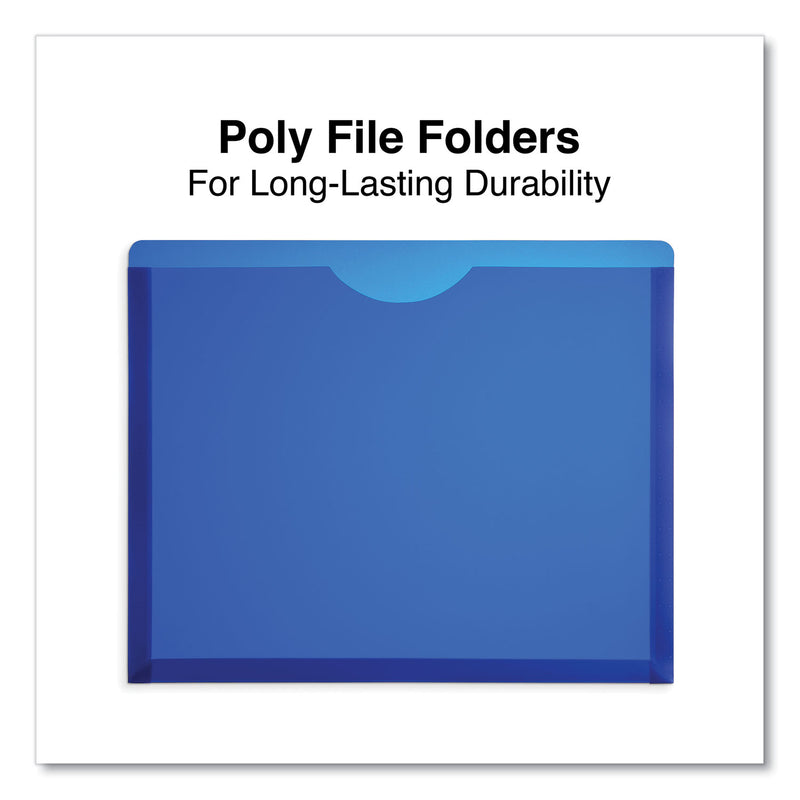 Universal Expanding Poly File Jackets, 1 Section, Straight Tab, Letter Size, Assorted, 10/Pack (UNV50750) Pack of 10