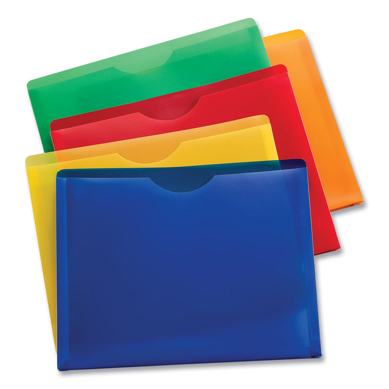 Universal Expanding Poly File Jackets, 1 Section, Straight Tab, Letter Size, Assorted, 10/Pack (UNV50750) Pack of 10