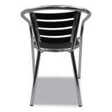 JMC Furniture Pinzon Series Chairs, Support Up to 300 lb, 18" Seat Height, Black/Silver Seat, Black/Silver Back, Silver Base (JMCPINACBLK) Each