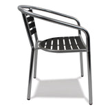 JMC Furniture Pinzon Series Chairs, Support Up to 300 lb, 18" Seat Height, Black/Silver Seat, Black/Silver Back, Silver Base (JMCPINACBLK) Each