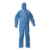 KleenGuard™ A20 Breathable Particle Protection Coveralls, Zip Front, Hood, Elastic Back, Wrists, Ankles, 4X-Large, Blue, 20/Carton (ANS58517) Case of 20